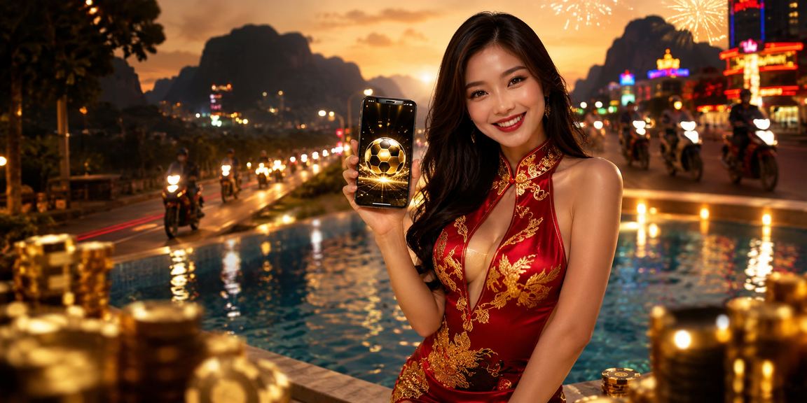 Người hâm mộ bóng đá đặt cược trực tuyến tại Ninh Bình trong ánh đèn neon